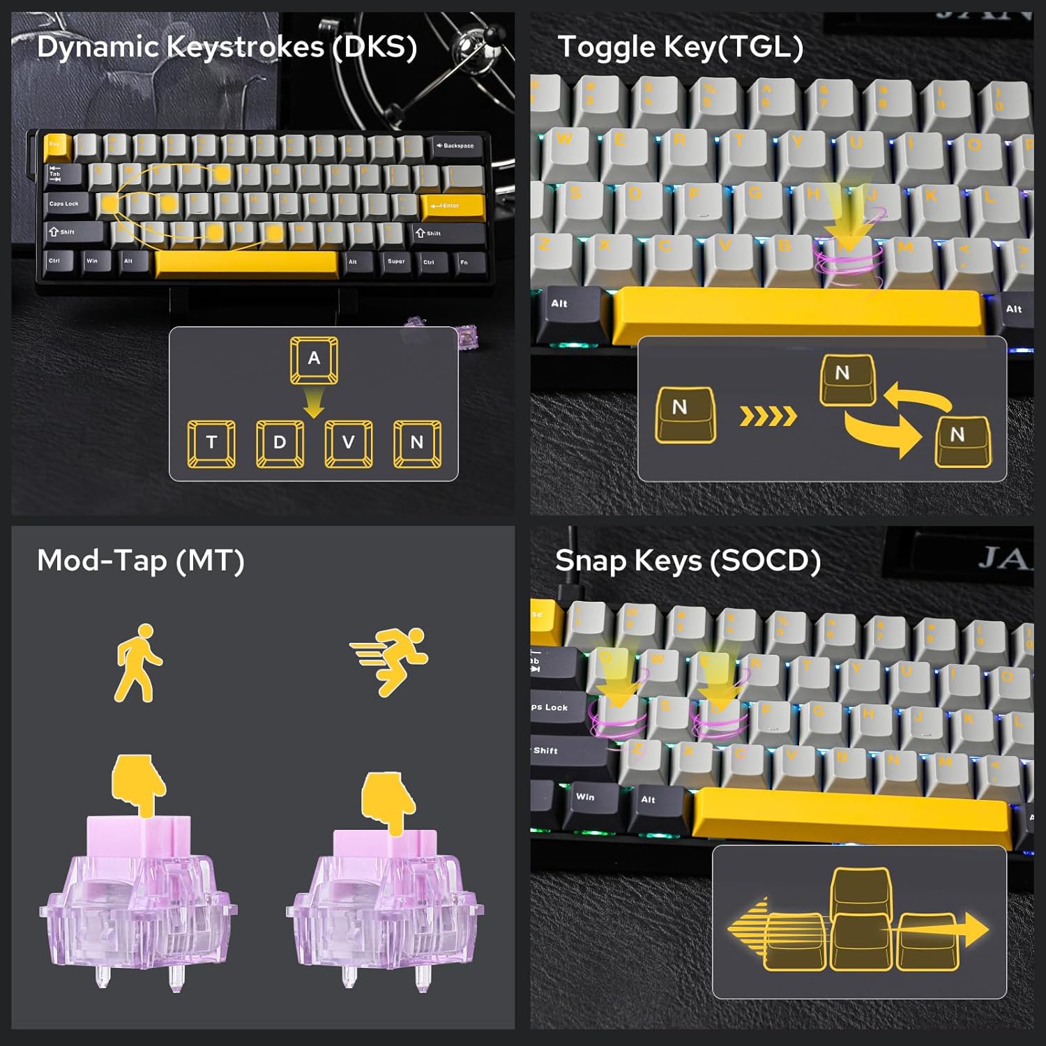 Teclado Mecánico AULA WIN60 HE - Gaming Keyboard Hot Swappable reseña y precio