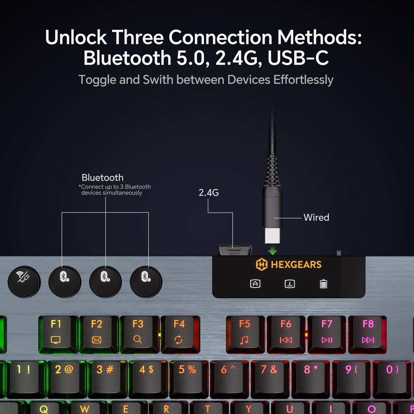HEXGEARS-Teclado mecánico A3,  - Gaming Keyboard Hot Swappable reseña y precio